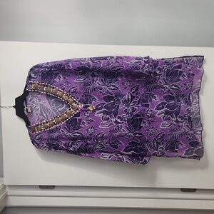 Purple swimsuit cover up size L